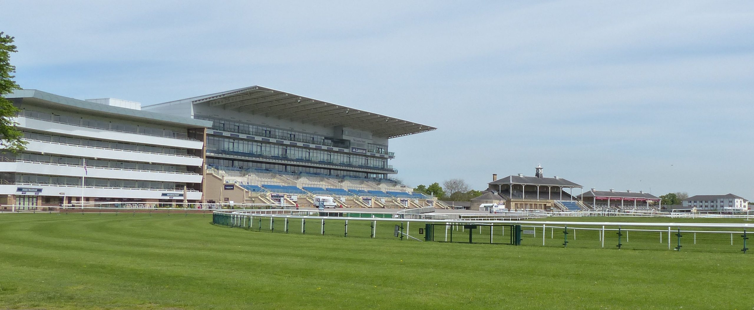 Doncaster Racecourse grandstand and course, home of the St Leger